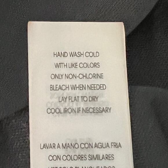 Calvin Klein Plus Size 2X Floral Print Mesh Asymmetric V-Neck 3/4 Sleeve Ruched - Picture 8 of 8